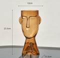 Vera Glass Vase - Brown-small - vase