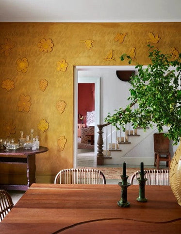 Jewel Tones Dining Room Yellow Wall