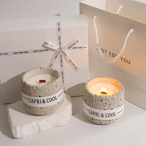 Capri & Cool Scented Candle - Cold Mountain Series Aromatherapy Candle Gift Box Household Indoor Decoration Durable Fresh Birthday Fragrance Candle Gift Box