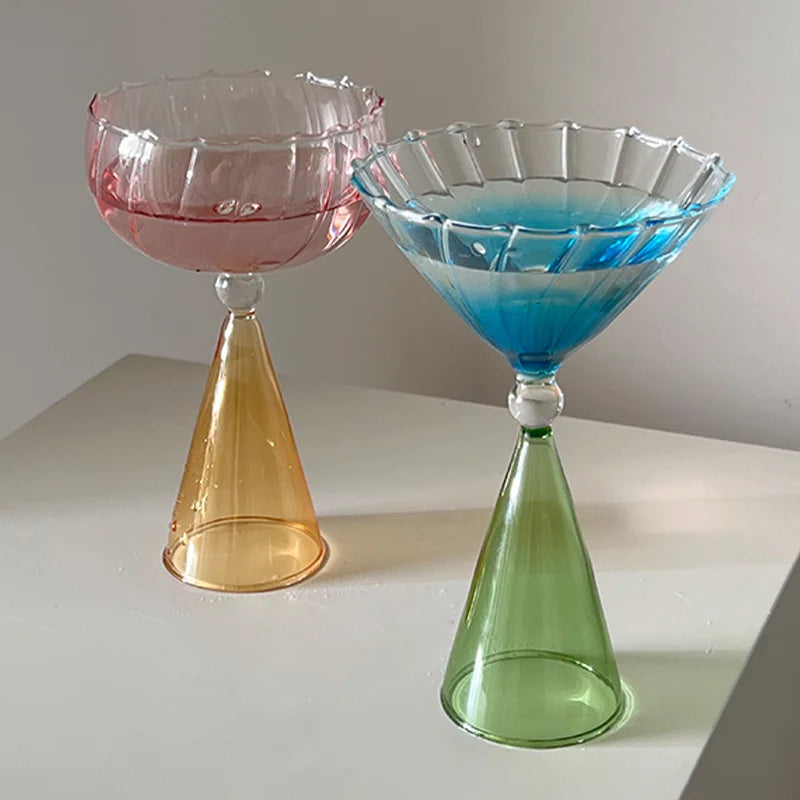 Creative Color Contrast Cocktail Glasses