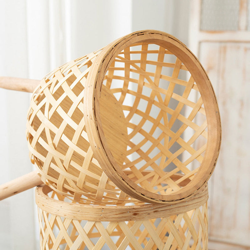 Bamboo Woven Plant Stand - plant stand
