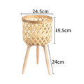 Bamboo Woven Plant Stand - SW90279-02 - plant stand