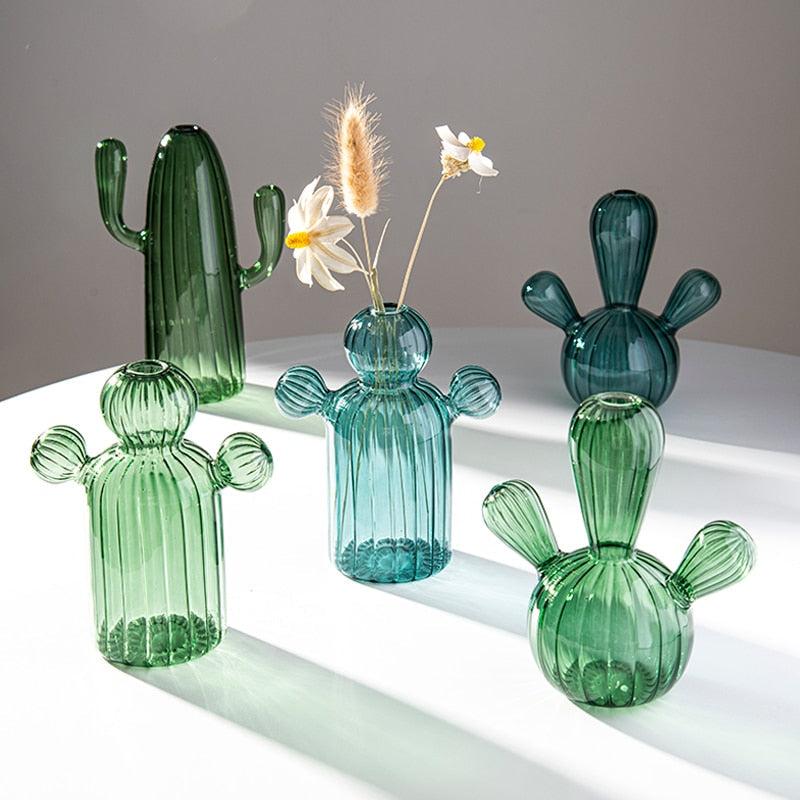 Cactus Glass Vase - vase