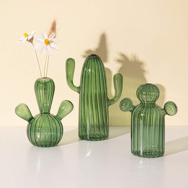 Cactus Glass Vase - vase