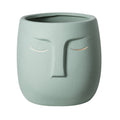 Henry Ceramic Face Vase - Light green - vase