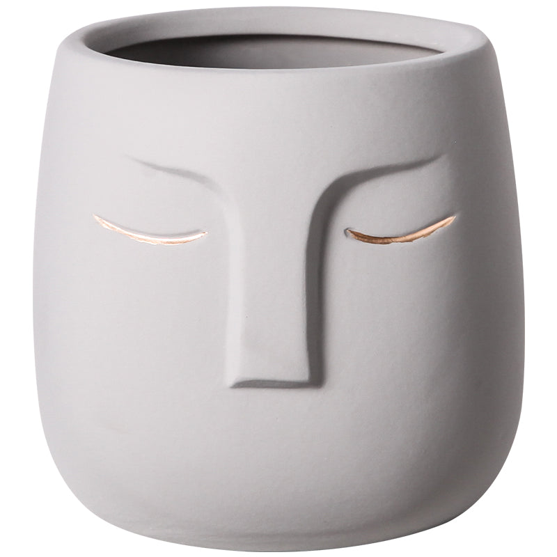 Henry Ceramic Face Vase - vase
