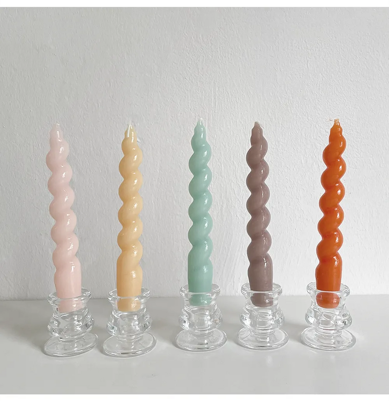 Spiral Pillar Candle - candle