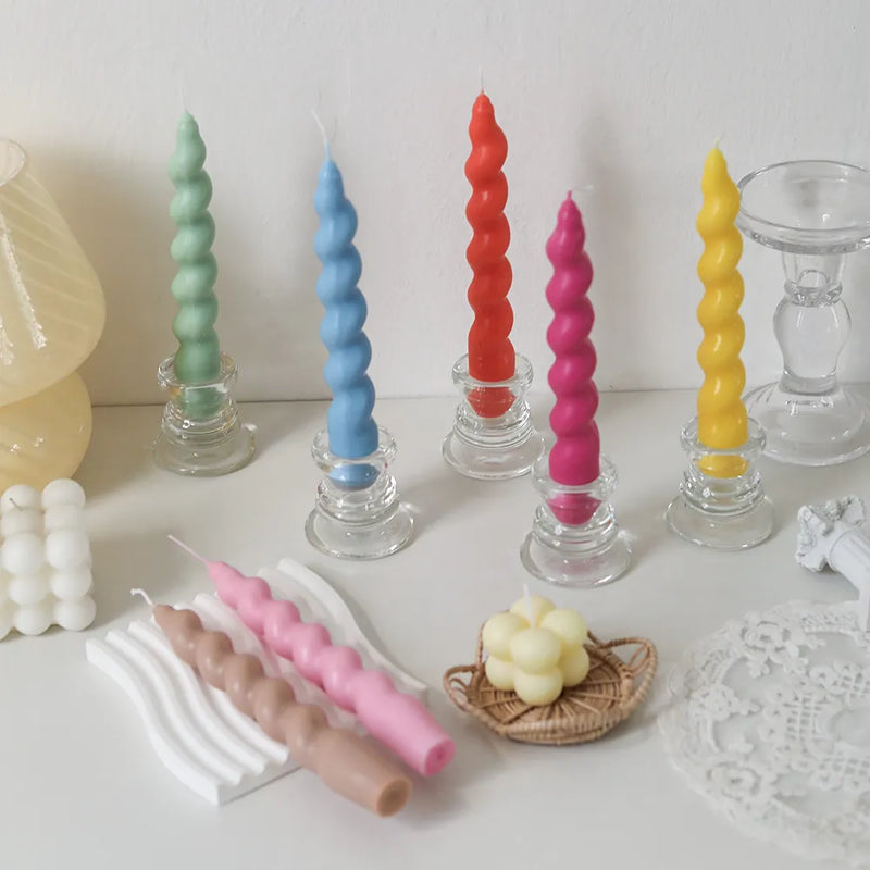 Spiral Pillar Candle - candle