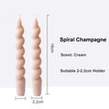 Twisted Pillar Candles - 2PCS-Champagne - candle