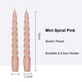 Twisted Pillar Candles - Mini Spiral-Pink - candle