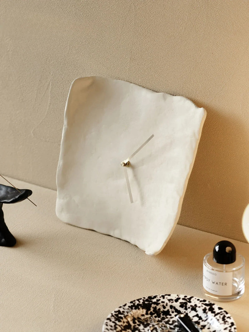 Ruffled Resin Wall Clock - 26x27cm - wall clock