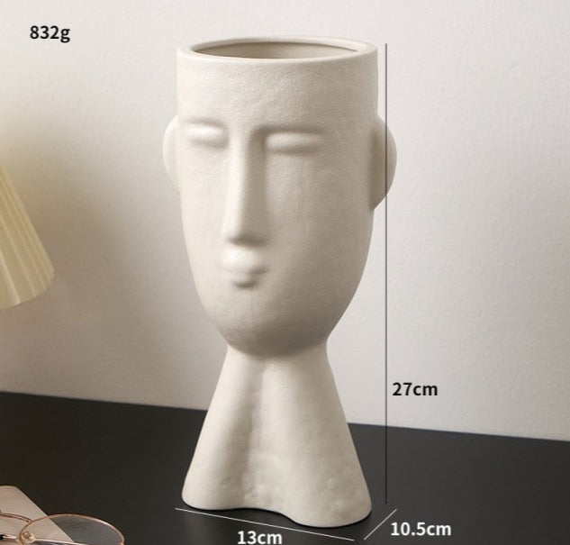 Vera Glass Vase - White-large - vase