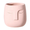 Henry Ceramic Face Vase - Pink - vase