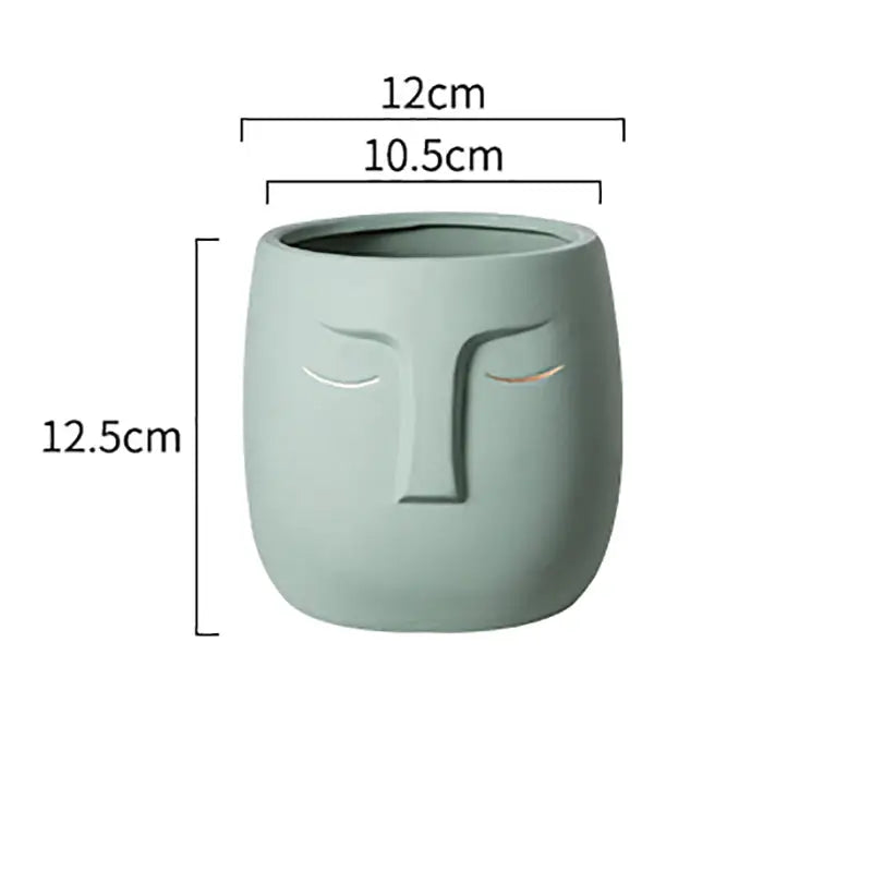 Henry Ceramic Face Vase - vase