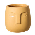 Henry Ceramic Face Vase - yellow - vase