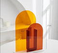 Jamie Minimalist Acrylic Vase - Orange / High 27cm - vase
