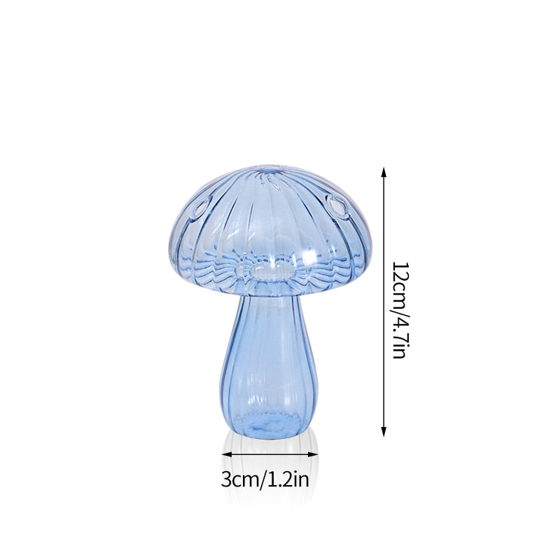 Mushroom Glass Vase Mini Flower Pot - S13 mushroom vase - vase