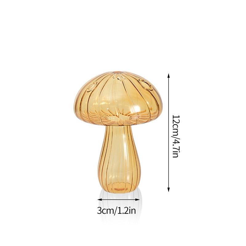 Mushroom Glass Vase Mini Flower Pot - S14 mushroom vase - vase