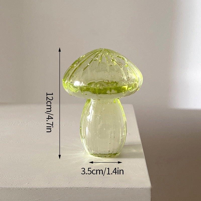 Mushroom Glass Vase Mini Flower Pot - S4 mushroom vase - vase
