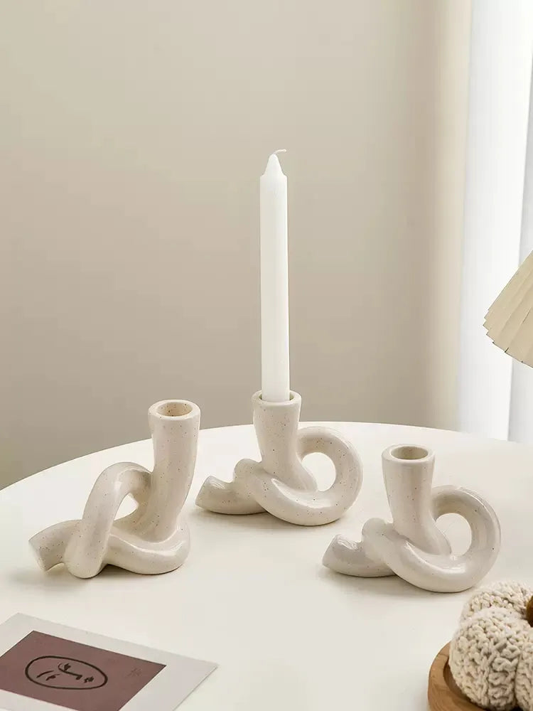 Handmade Ceramic Candlestick Holder - candle stick holder