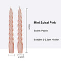 Twisted Pillar Candles - Mini Spiral-Pink - candle